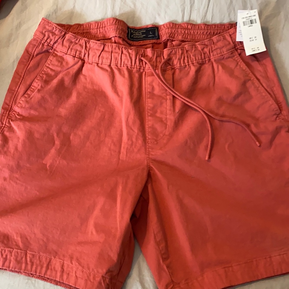 Abercrombie coral color men’s shirt size large NWT
